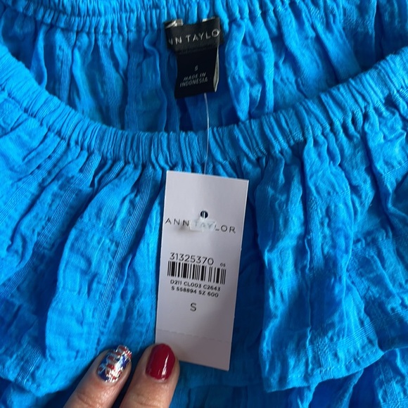 NWT Ann Taylor Ruffle Neck Blouse - Petite Small - Picture 5 of 7